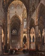 Victor-Jules Genisson Interior of Westminster Abbey France oil painting artist